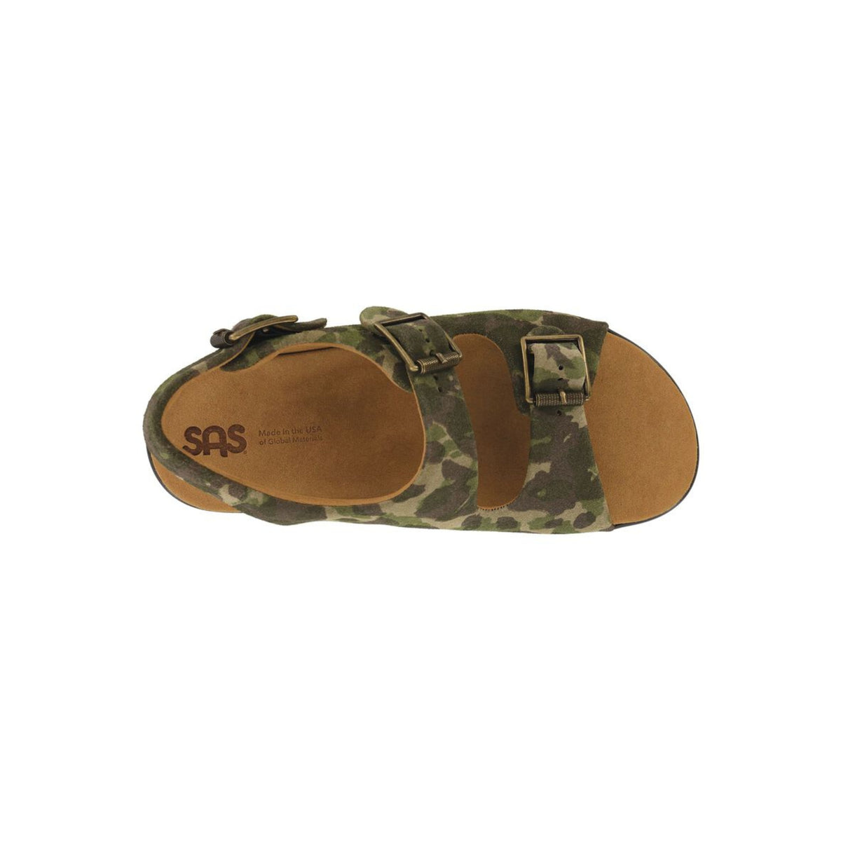 SAS Men's Bravo Leather Adjustable Comfort Sandal – Camo
