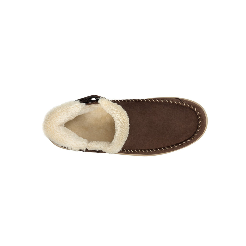 Orthofeet Women's Lorin Hands-Free Suede Orthopedic Slipper - Shoe - Brown