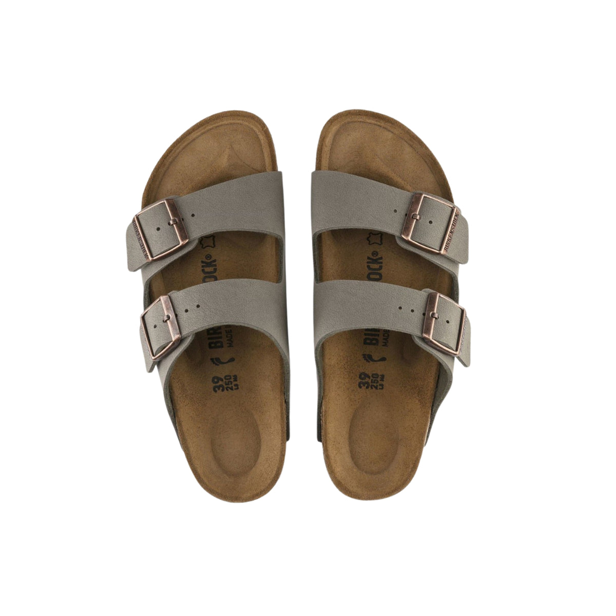 Birkenstock Arizona Birkibuc Stone Leather Unisex Sandal