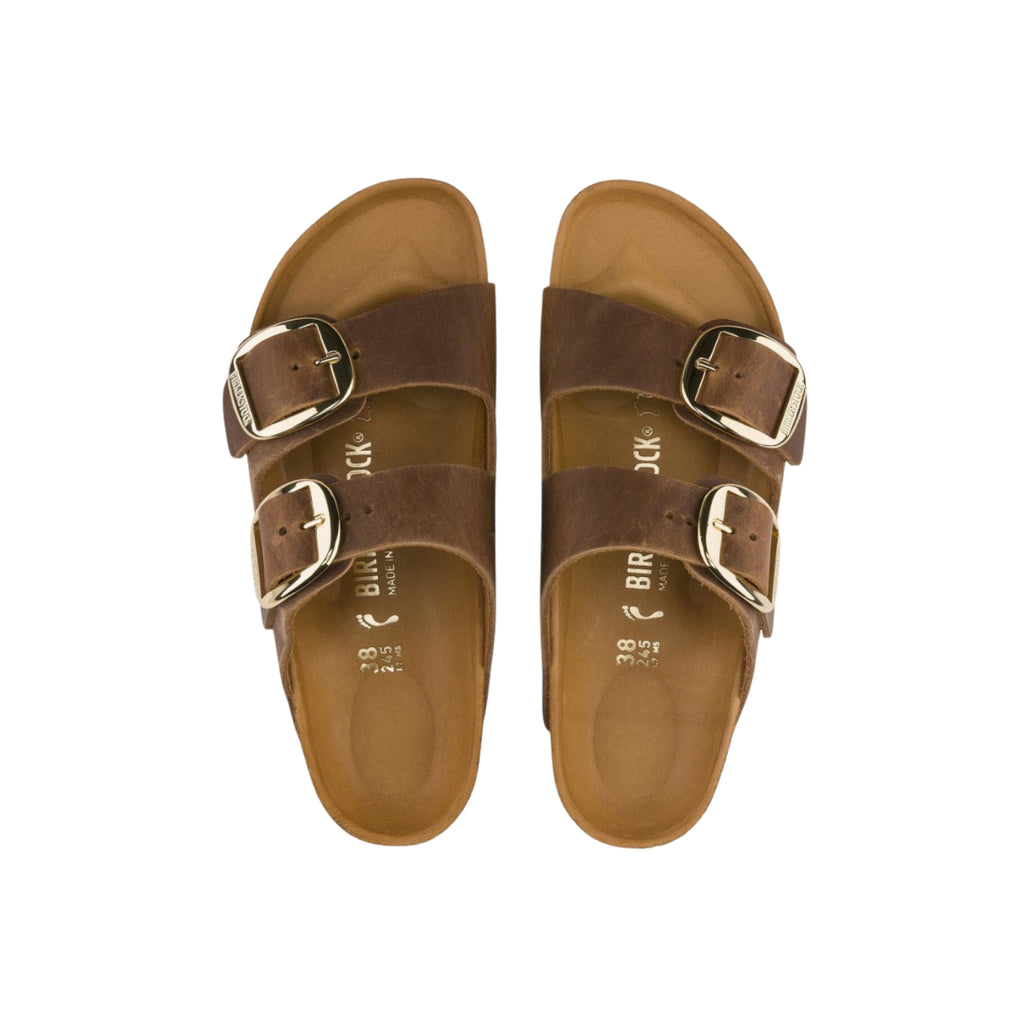 Birkenstock Arizona Big Buckle Sandals - Cognac Oiled Leather - Regular