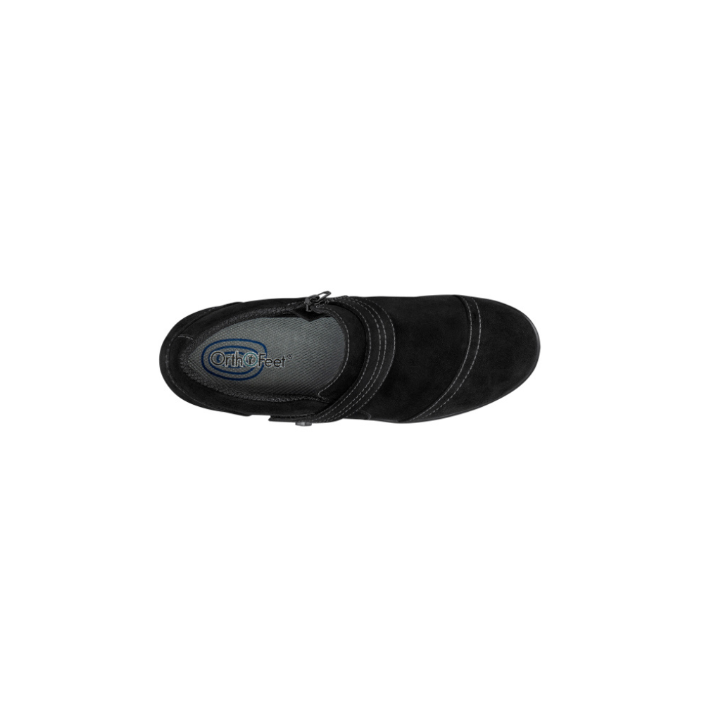 OrthoFeet Women's Eva Stretch Fabric Shoe - Black