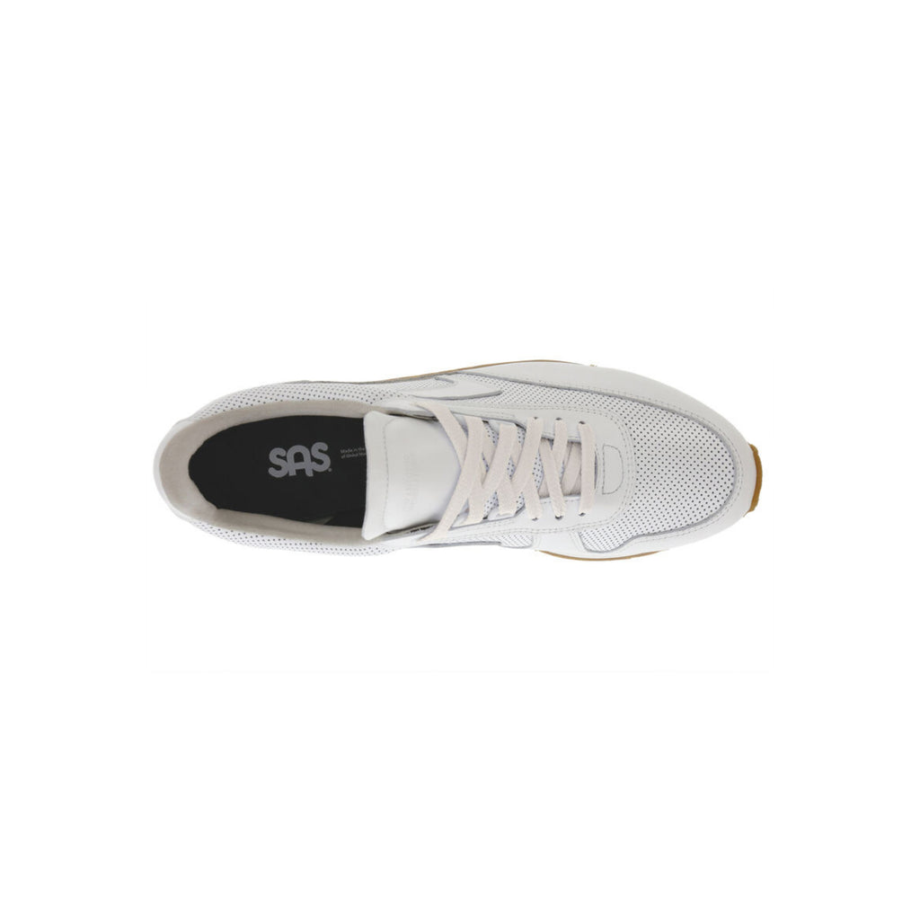 SAS Men's 7eventy6ix-Y Leather Lace-Up Sneaker – Blanc