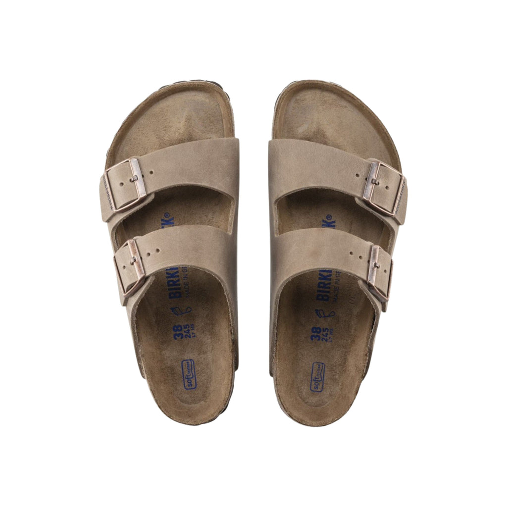 Birkenstock Unisex Arizona Oiled Leather Tabacco Brown Sandal Hard Footbed