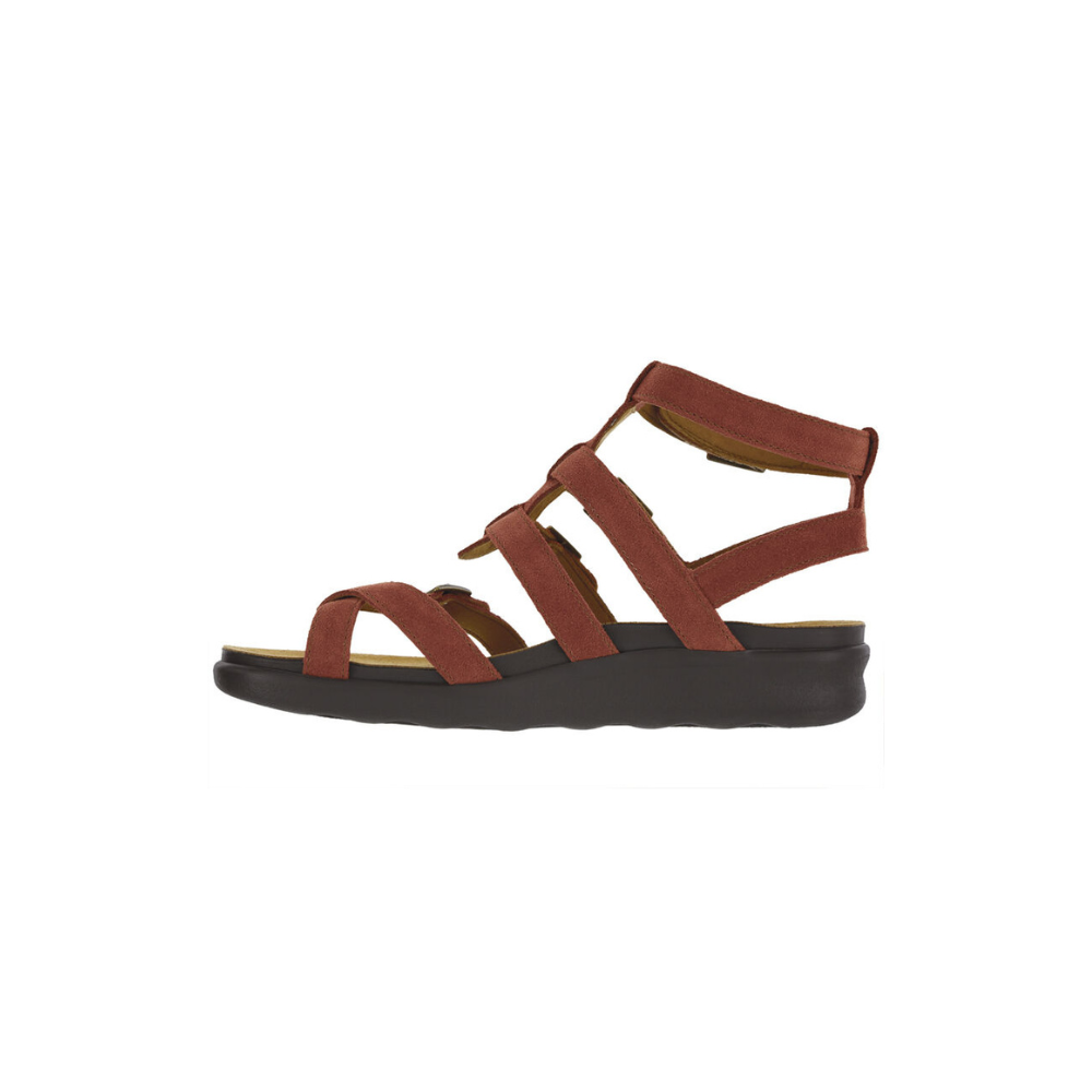 SAS Women's Aria Gladiator Leather Sandal - Rust