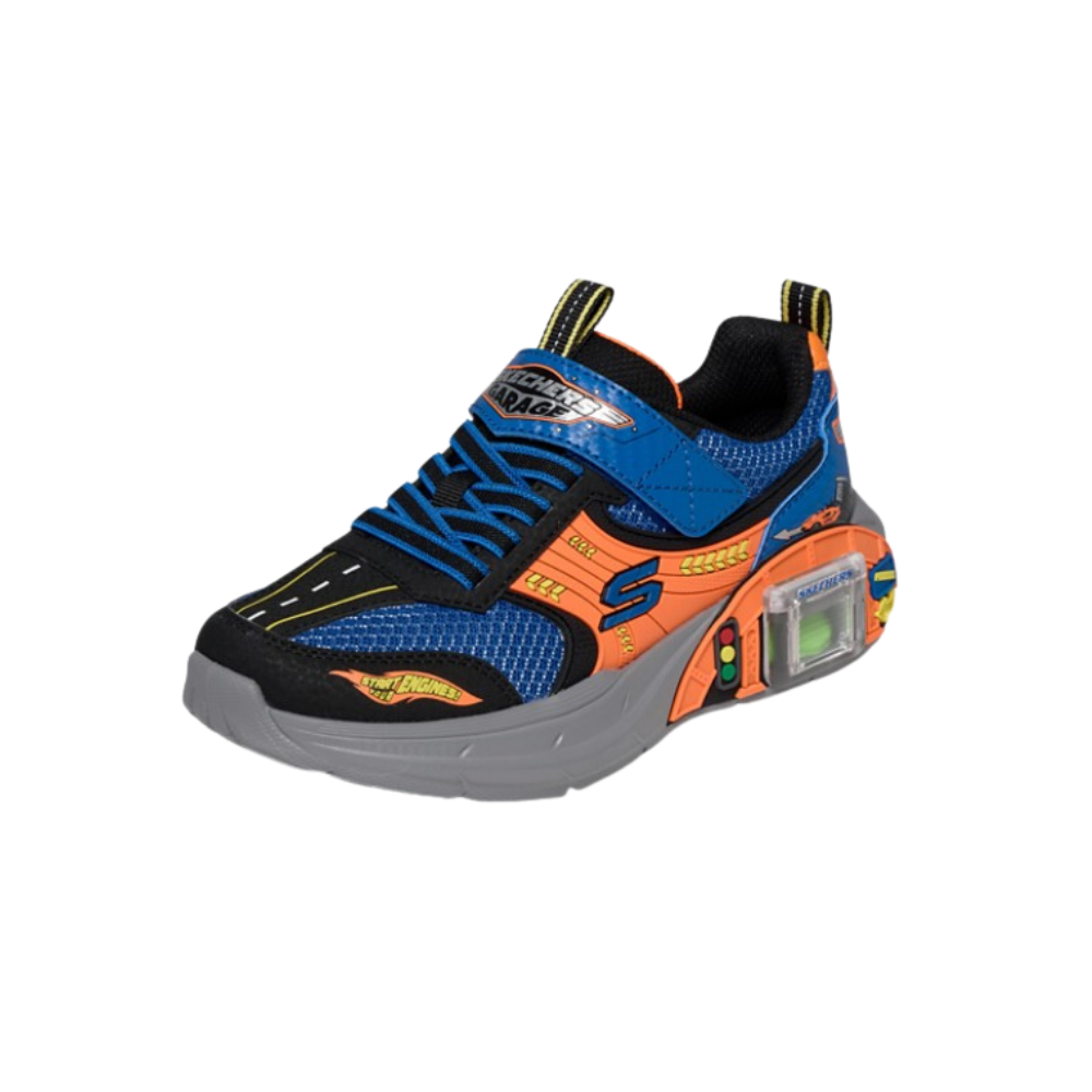 Skechers Boys' Garage Interactive Sneakers - Black / Blue / Orange