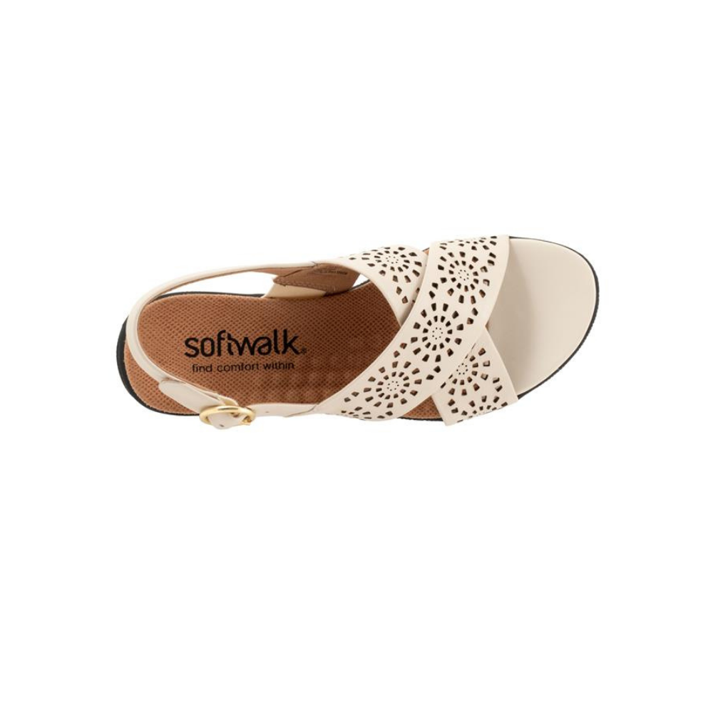 SoftWalk Tillman Sling Perf Sandal - Bone