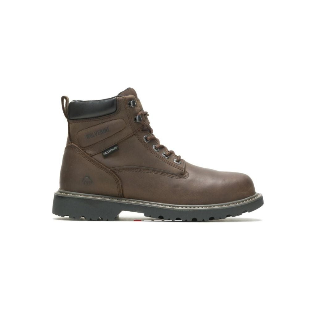 Wolverine Men's Floorhand Waterproof Steel Toe 6" Dark Brown Work Boot W10633