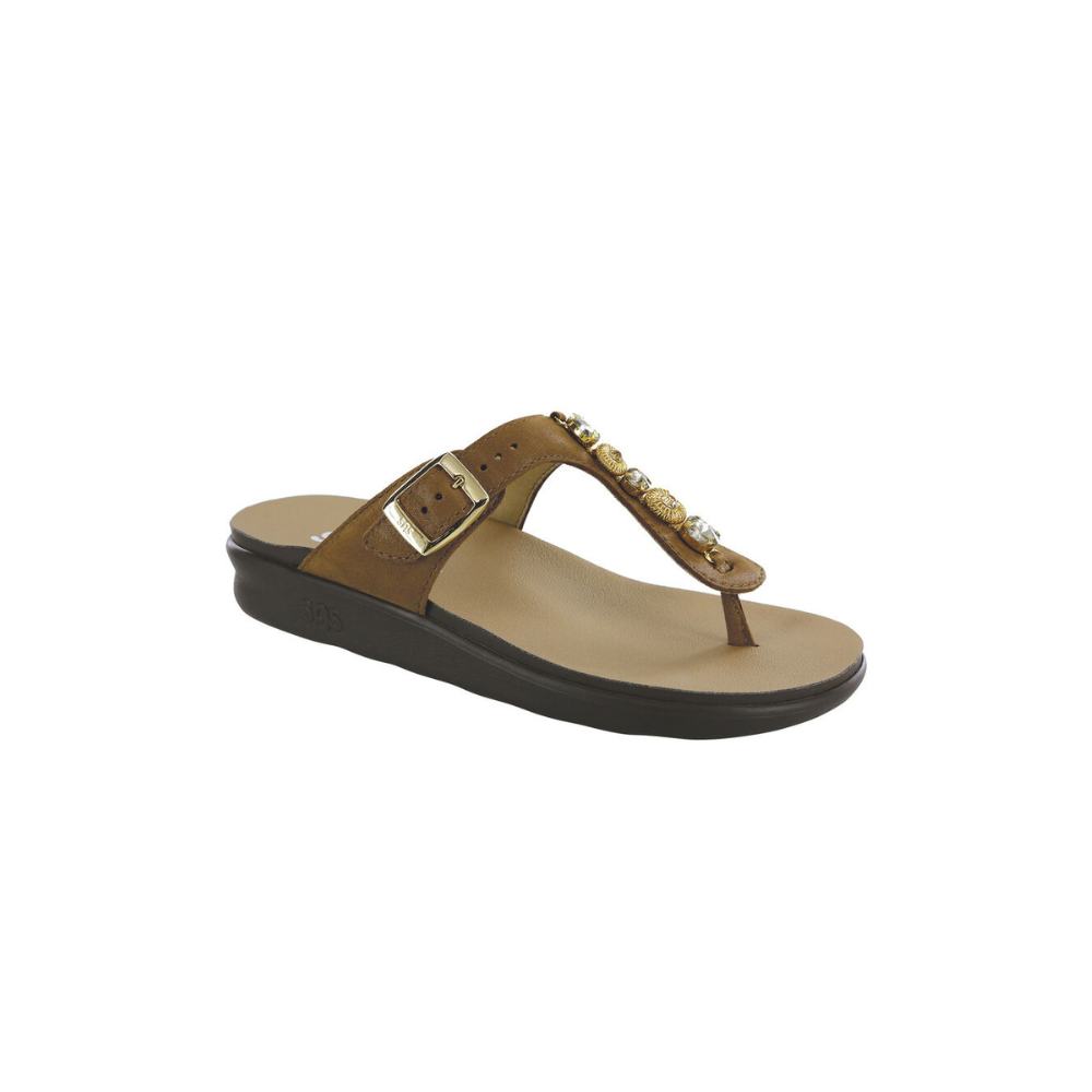 SAS Women's Dazzle - Comfort Adjustable Sandal - Brown Gold