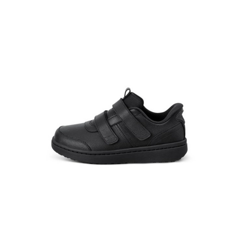 OrthoFeet Women's Maple Hands-Free Double Depth Leather Sneaker - Black