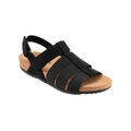 SoftWalk Women's Burnaby Fisherman Sandals - Black Nubuck