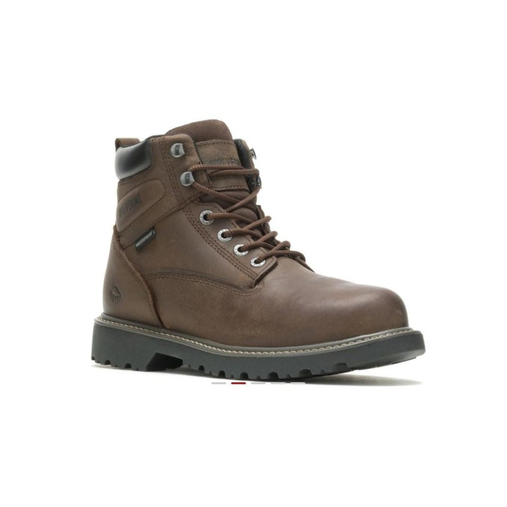 Wolverine Men's Floorhand Waterproof Steel Toe 6" Dark Brown Work Boot W10633