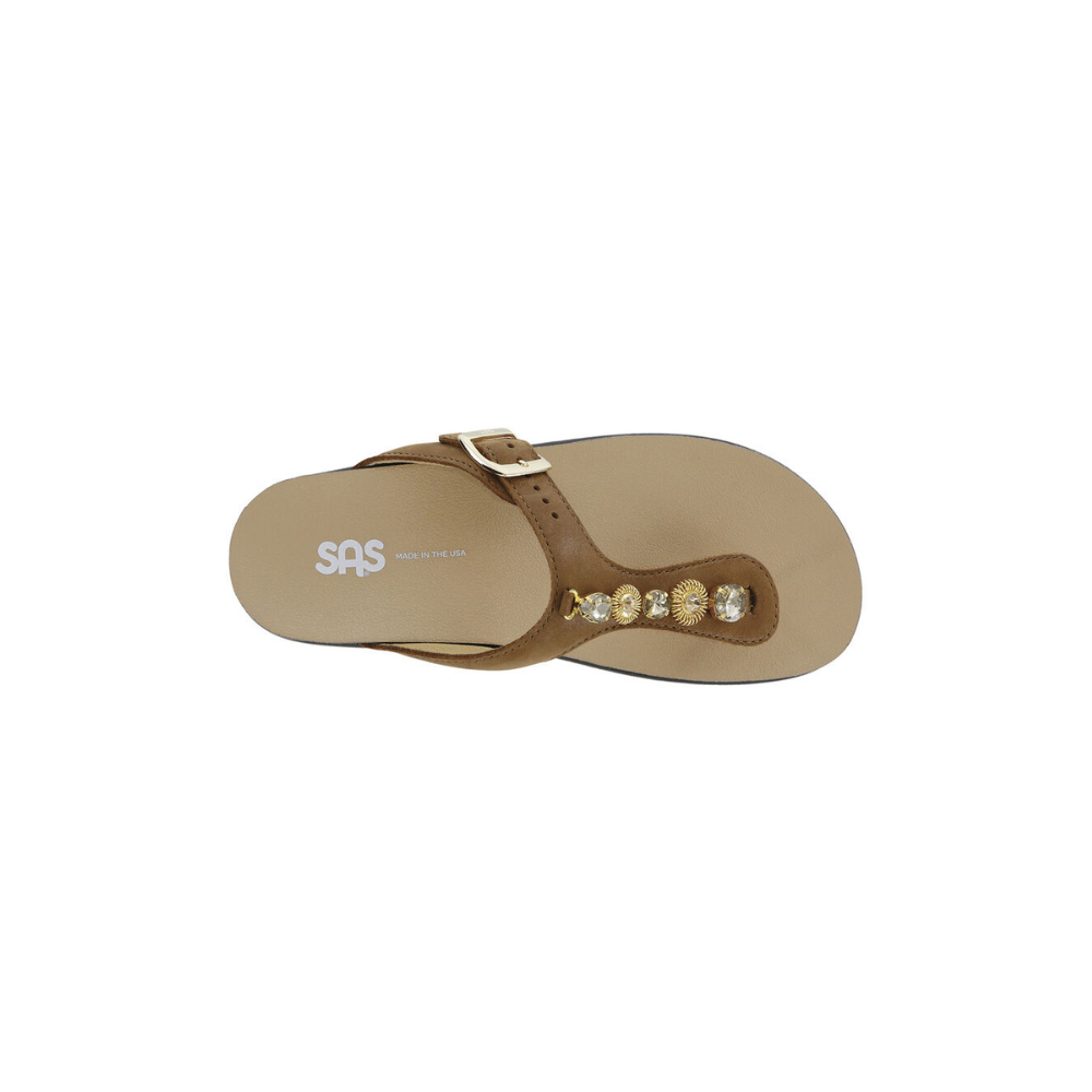 SAS Women's Dazzle - Comfort Adjustable Sandal - Brown Gold