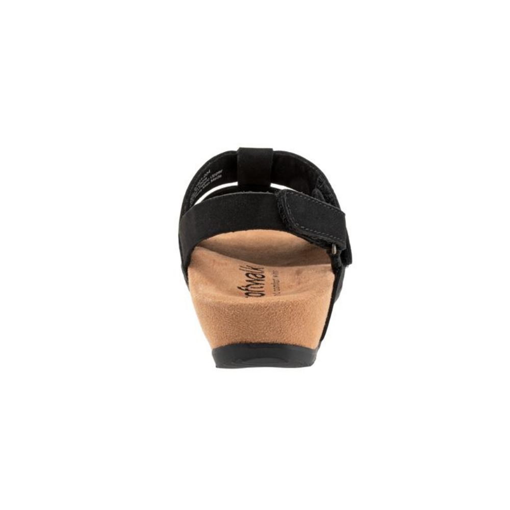 SoftWalk Women's Burnaby Fisherman Sandals - Black Nubuck
