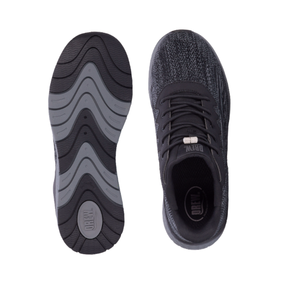 Drew Explore II Men's Ergonomic Walking Shoe - Black Mesh