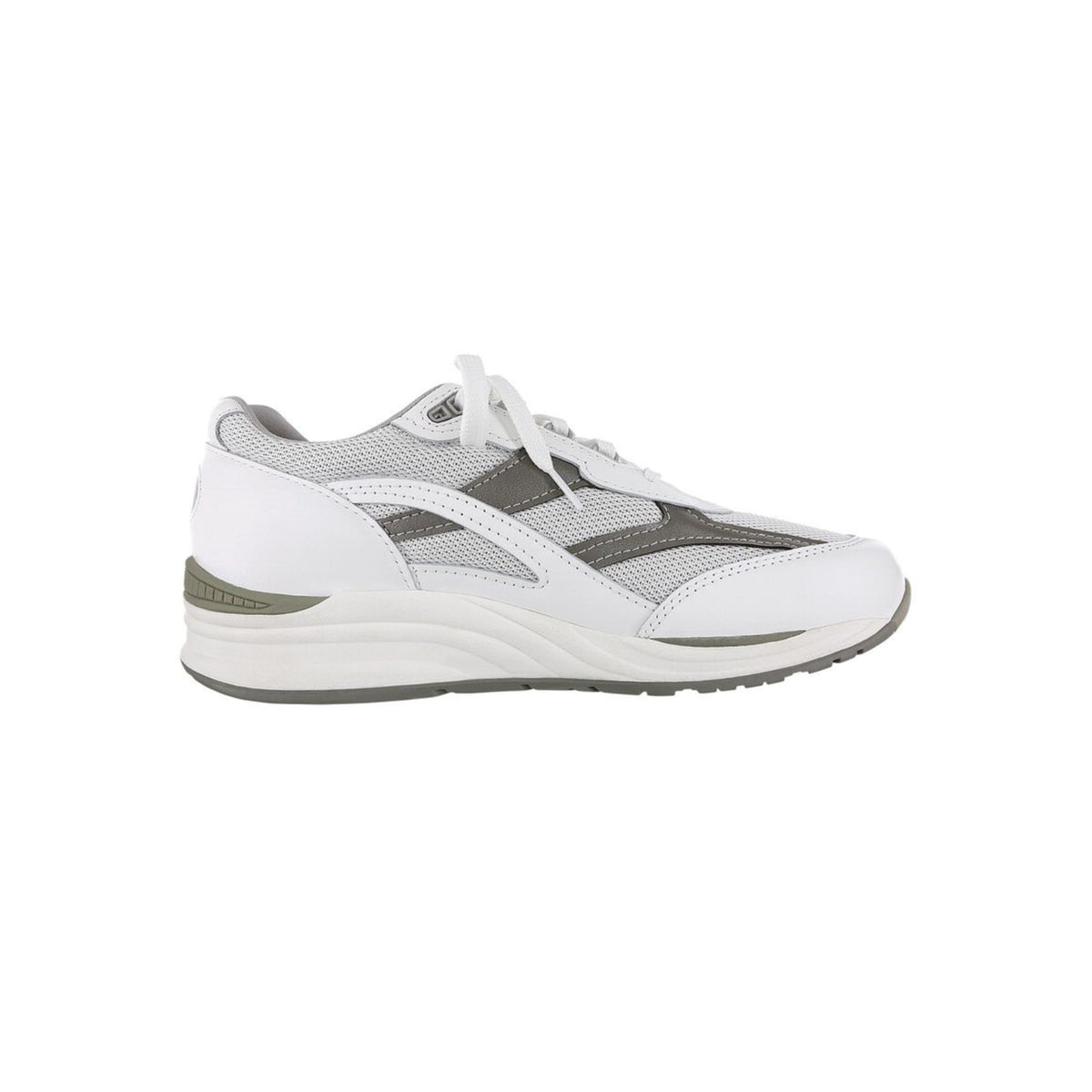 SAS Men's Journey Mesh Lightweight Sport Walking Shoe – White / Gray