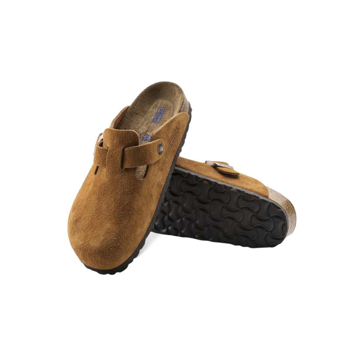 Birkenstock Boston Soft Footbed Unisex Suede Leather Clog Sandals - Mink