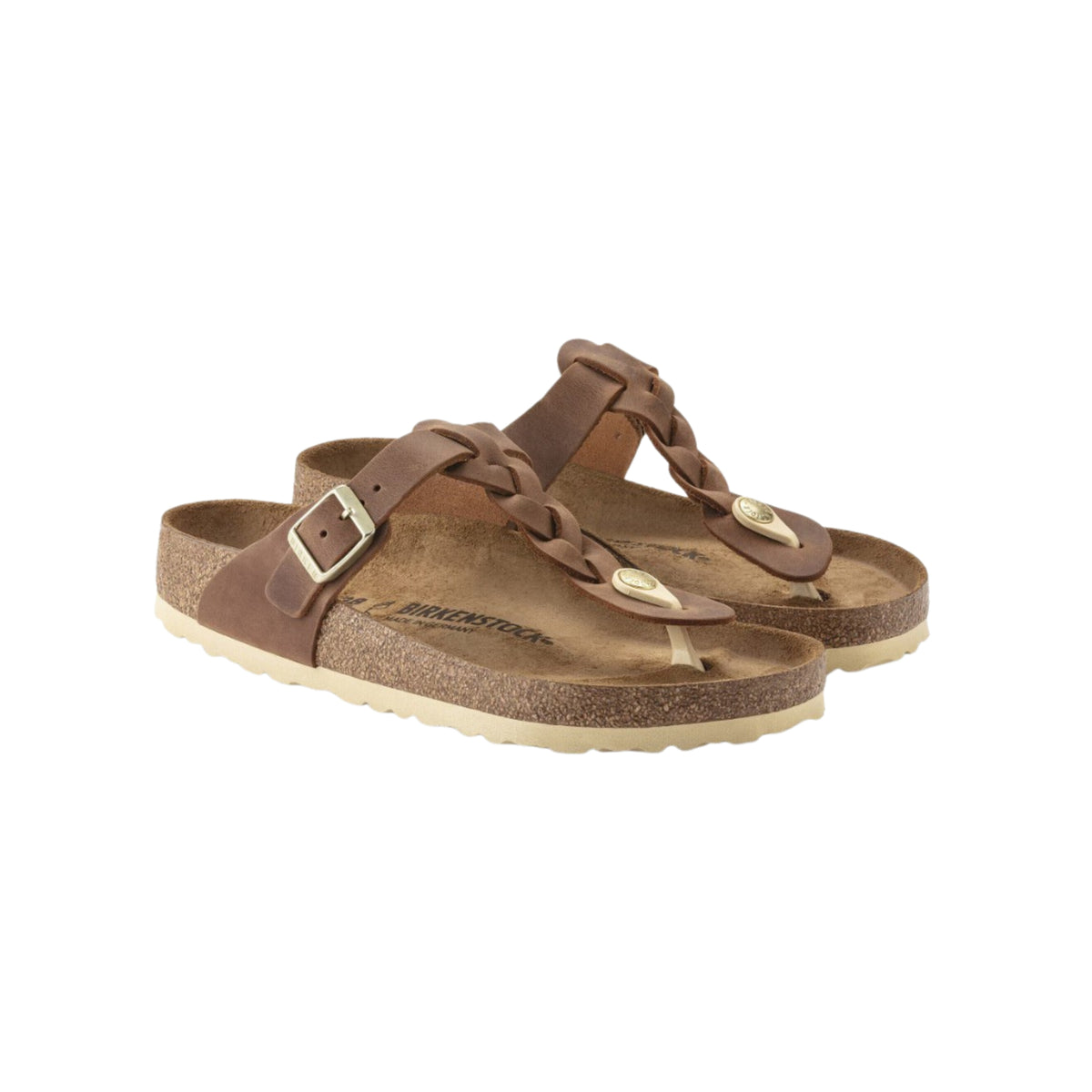 Birkenstock Gizeh Braid Cognac Oil - Leather Unisex Sandal