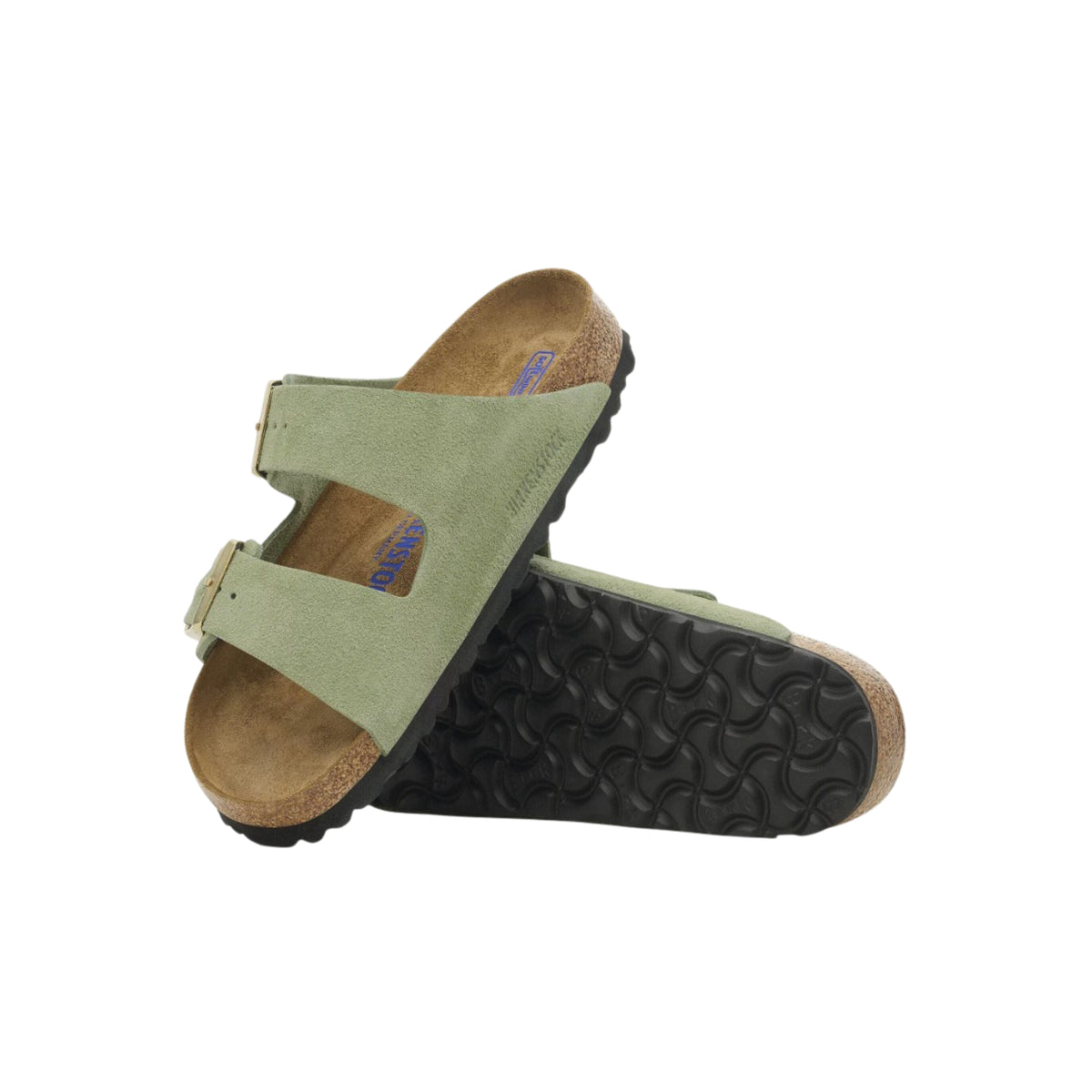 Birkenstock Arizona Soft Footbed Suede Leather Green Tea Unisex Sandal
