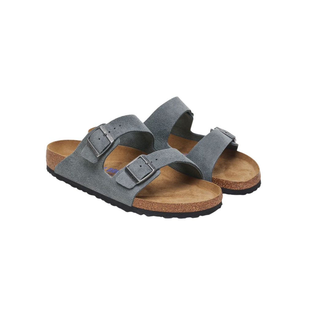Birkenstock Arizona Soft Footbed Suede Sandal - Basalt Gray 1029790