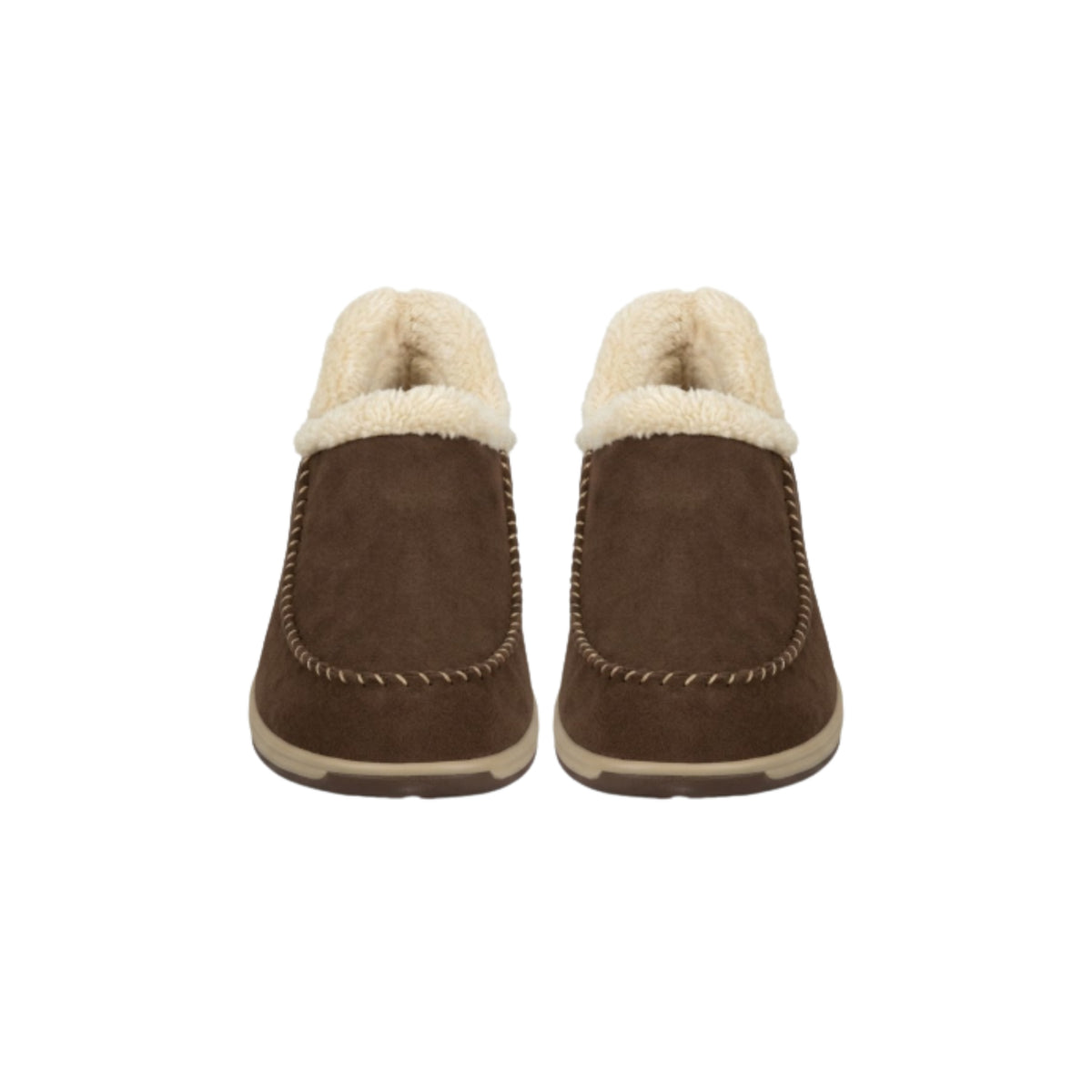 Orthofeet Women's Lorin Hands-Free Suede Orthopedic Slipper - Shoe - Brown