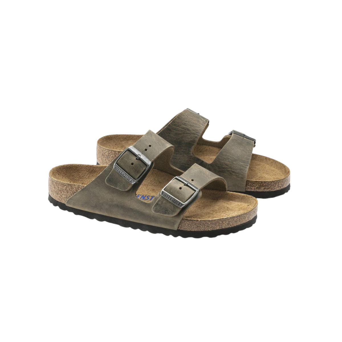 Birkenstock Arizona Soft Footbed Oiled Leather Faded Khaki Sandal
