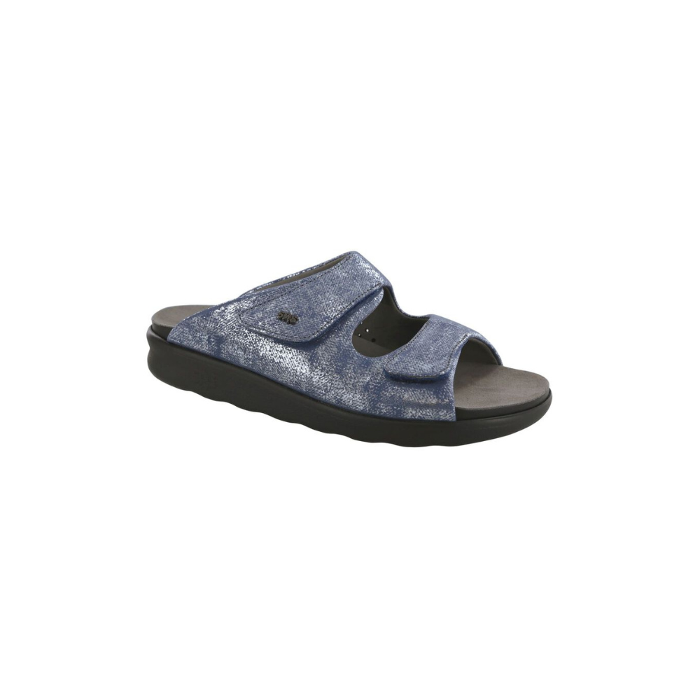 SAS Women's Cozy - Comfort Adjustable Sandal - Silver Blue