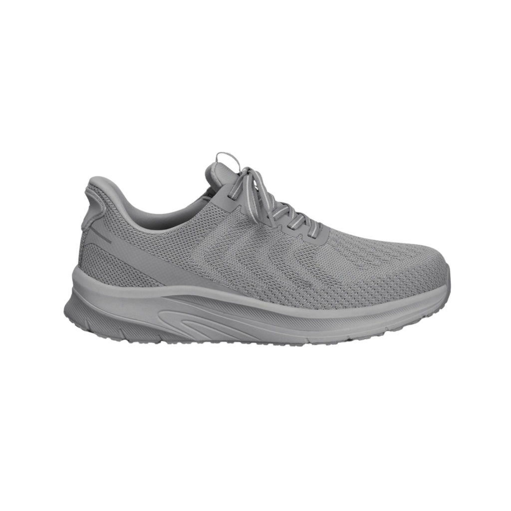 Orthofeet Tilos Men’s Hands-Free Plantar Fasciitis Sneakers – Gray/Gray