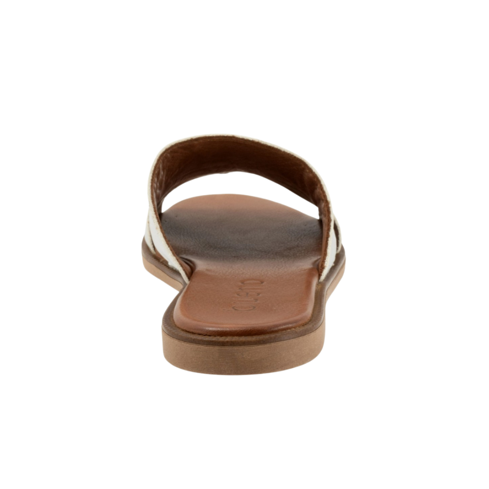 Bueno Women's Hendrix Leather Slide - Dark Silver