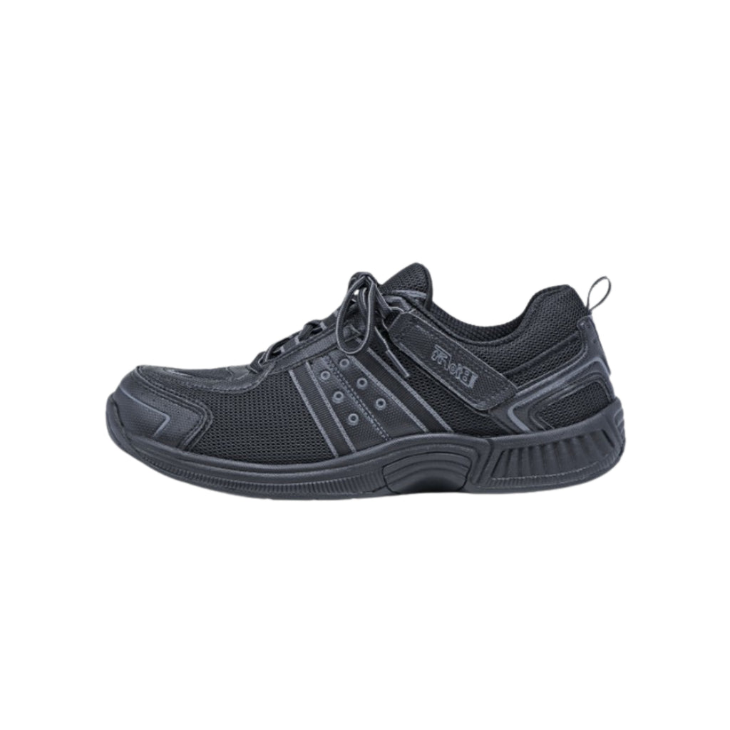 Orthofeet  Men's Monterey Bay Tie-Less Walking Shoes – Black