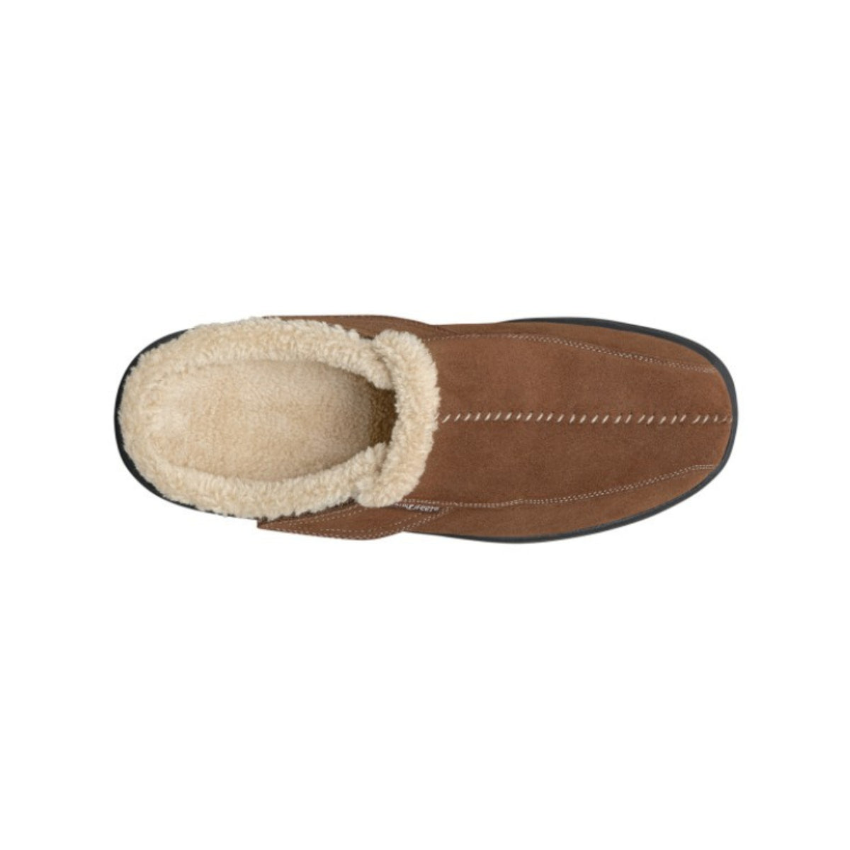 Orthofeet Men’s Asheville Orthopedic Leather Slippers – Brown