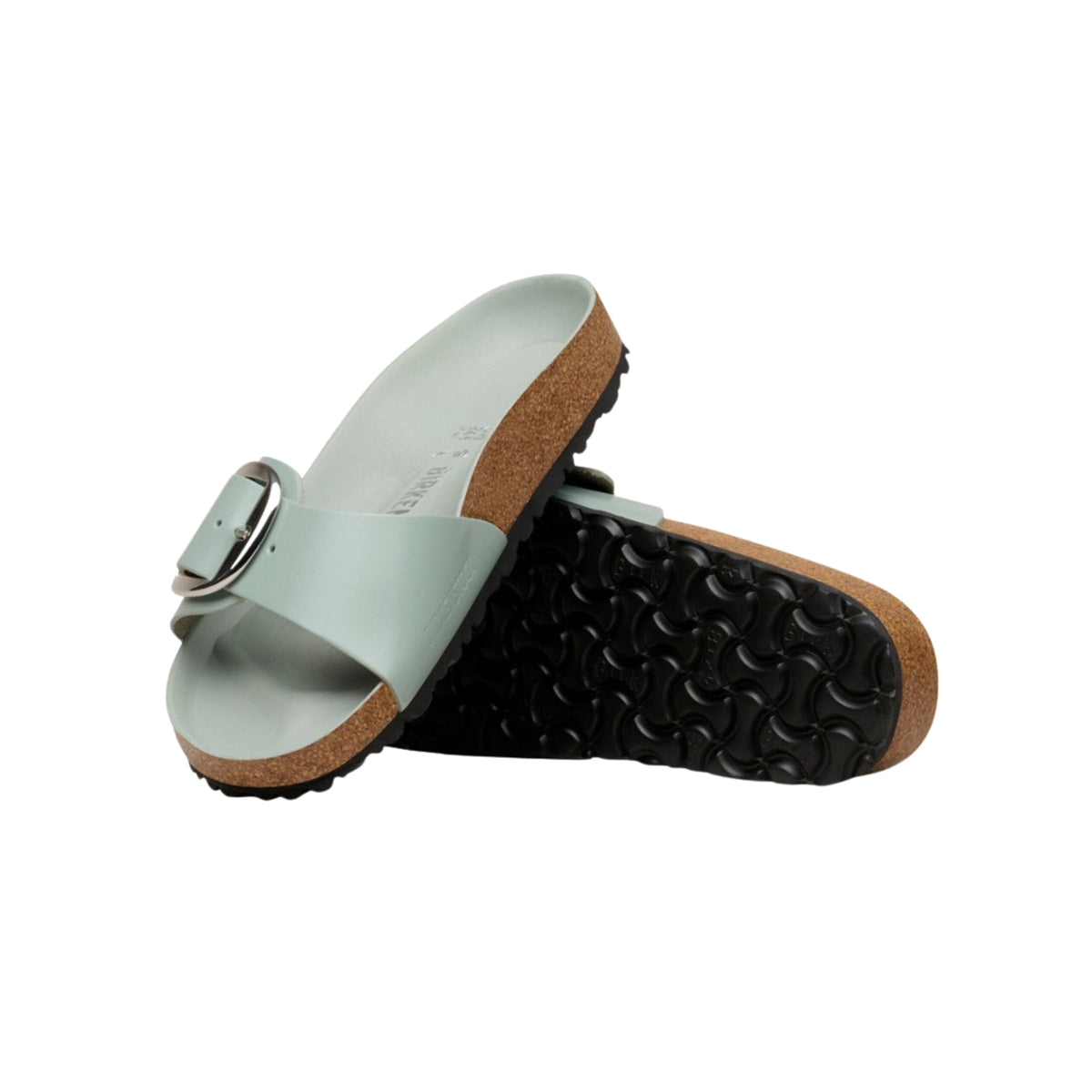 Birkenstock Madrid Big Buckle Patent Leather Sandals – Pure Sage