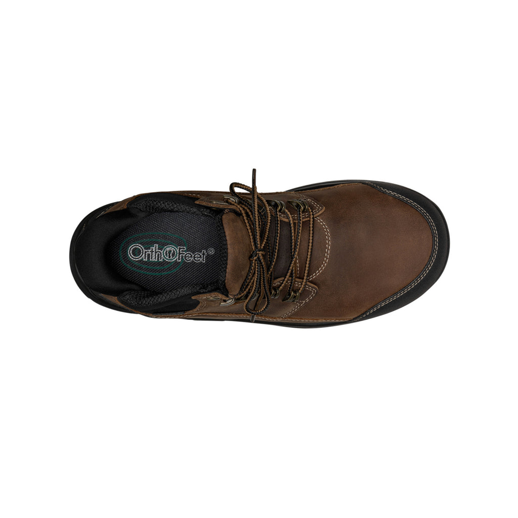 Orthofeet Men's Graphite Hands-Free Waterproof Safety Toe Work Boots - Brown