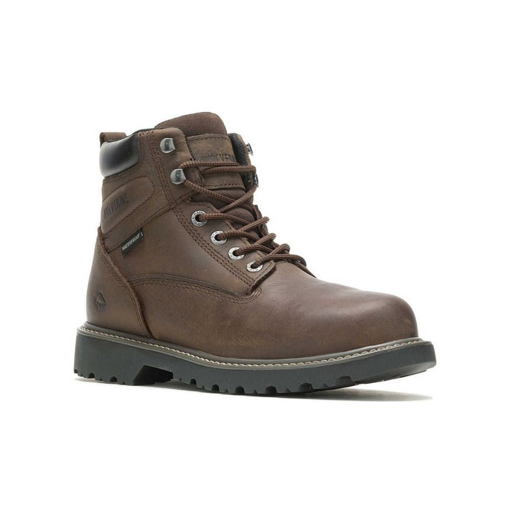 Wolverine Men's Floorhand Waterproof Steel Toe 6" Dark Brown Work Boot W10633