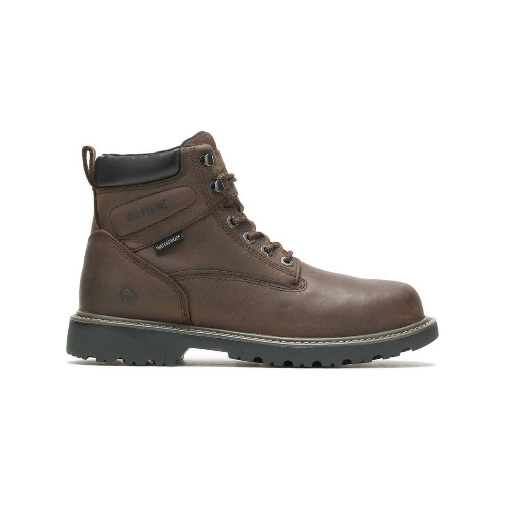 Wolverine Men's Floorhand Waterproof Steel Toe 6" Dark Brown Work Boot W10633