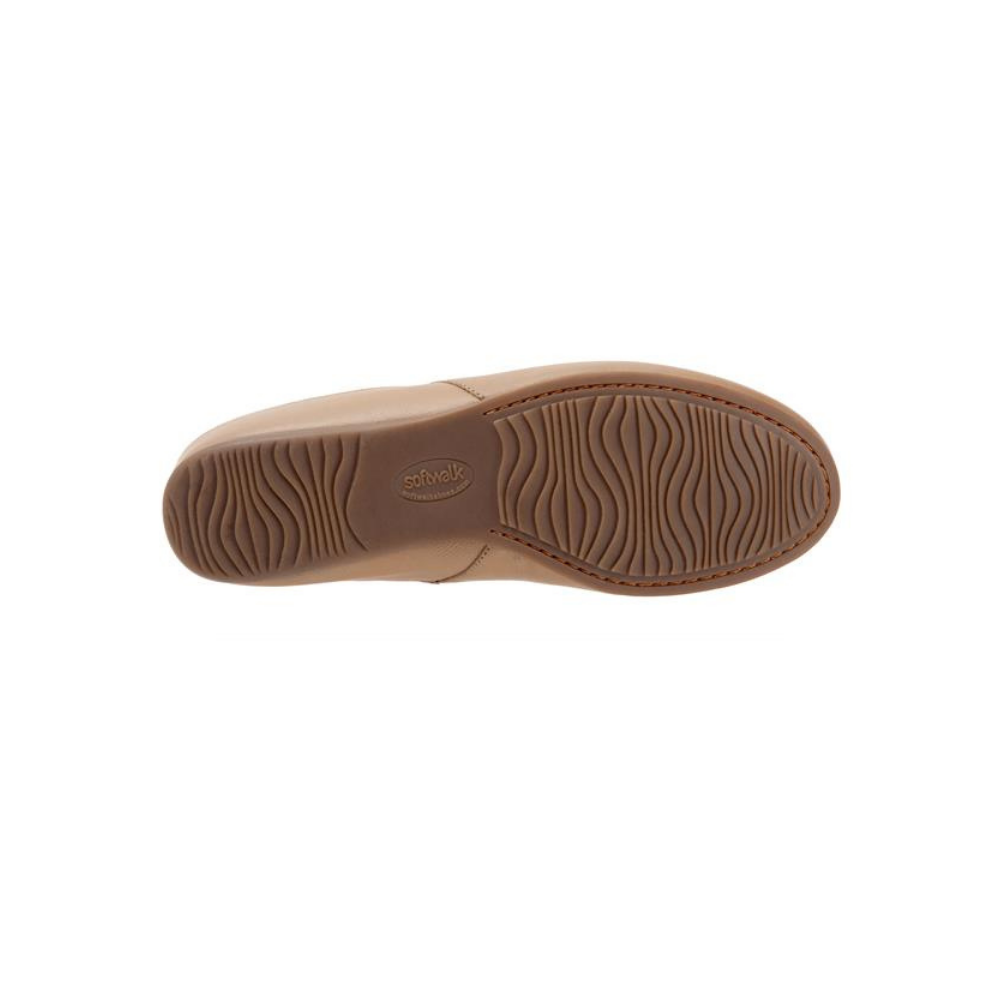 SoftWalk Women's Sandy Leather Slide Sandals - Taupe