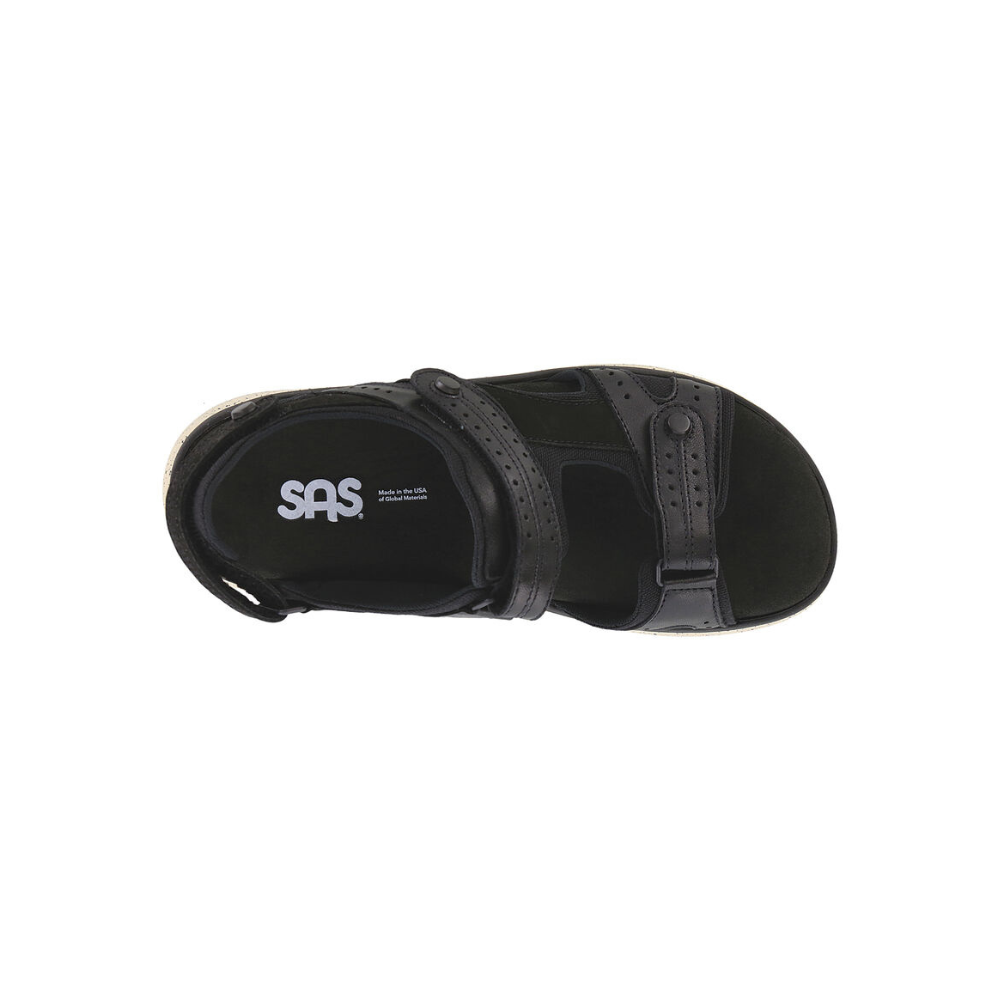 SAS Women's Embark Slide - Leather Sandal - Black Ash