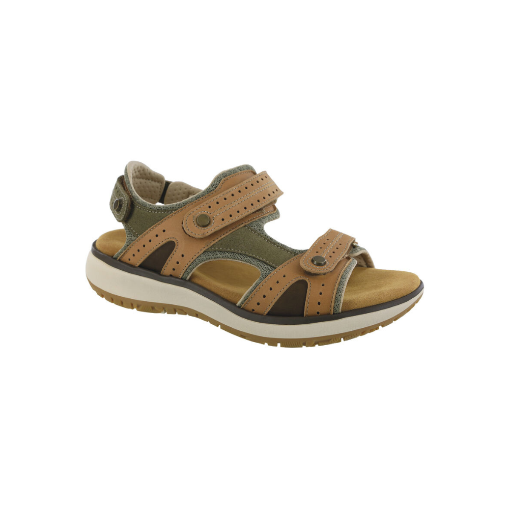 SAS Women's Embark Slide - Leather Sandal - Live Oak