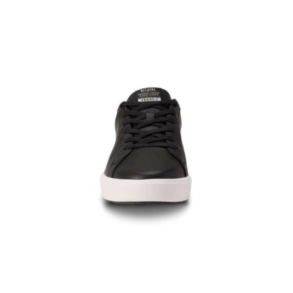 Kizik Men's Vegas 2 Hands Free Leather Sneakers - Black/White