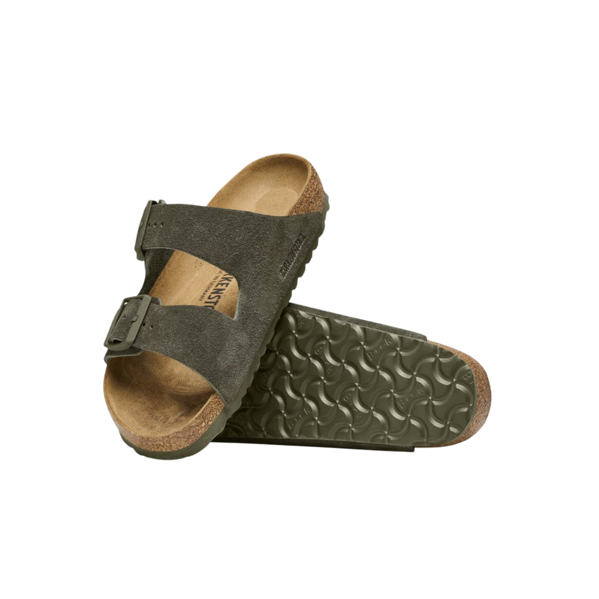 Birkenstock Arizona Suede Unisex Leather Sandal - Thyme 1025720