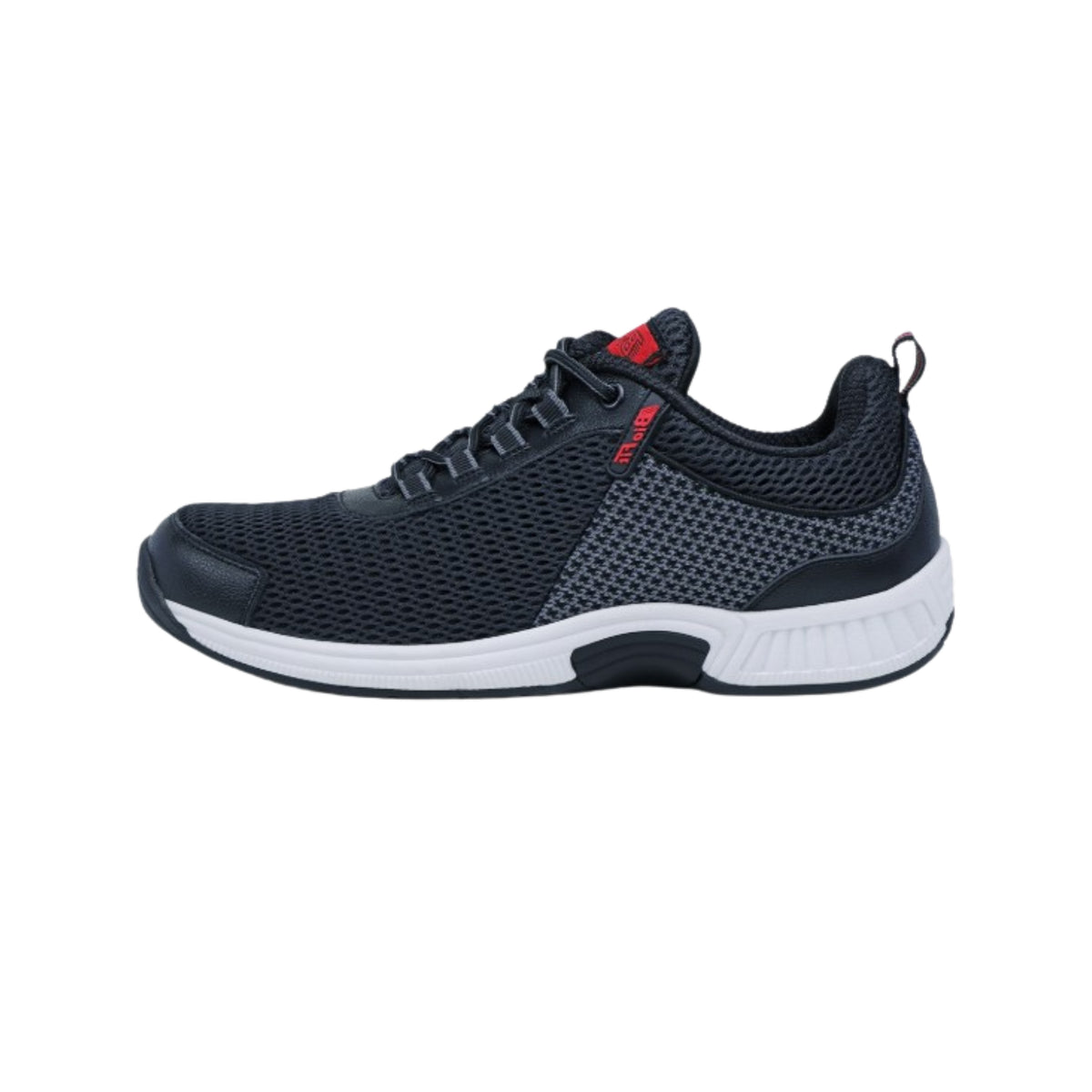 Orthofeet Edgewater Men's Wool Blend Orthotic Walking Shoes - Black