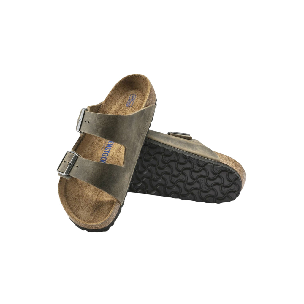 Birkenstock Arizona Soft Footbed Oiled Leather Faded Khaki Sandal