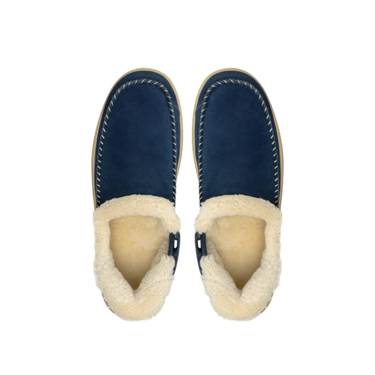 Orthofeet Women's Lorin Hands-Free Suede Orthopedic Slippers-Sapphire