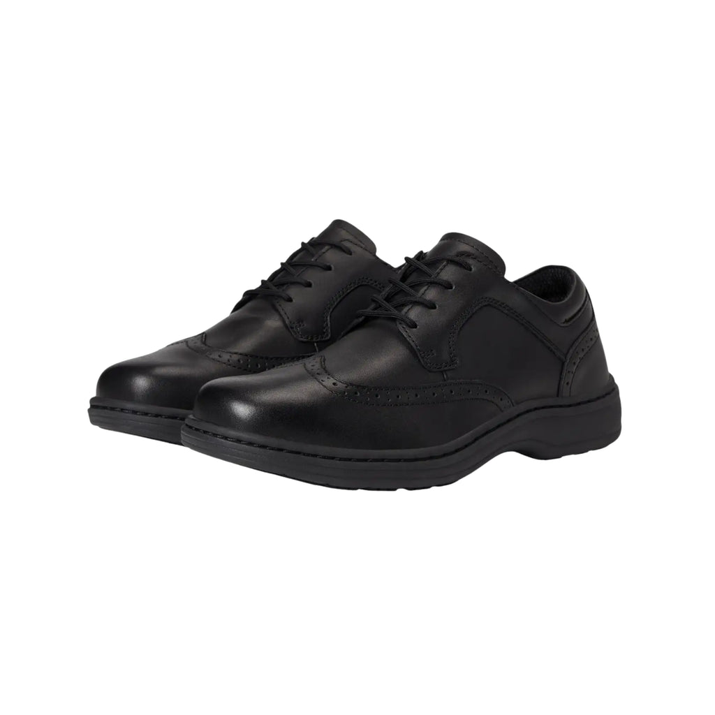 Orthofeet Men's Moreno Leather Orthotic Walking Shoes - Black