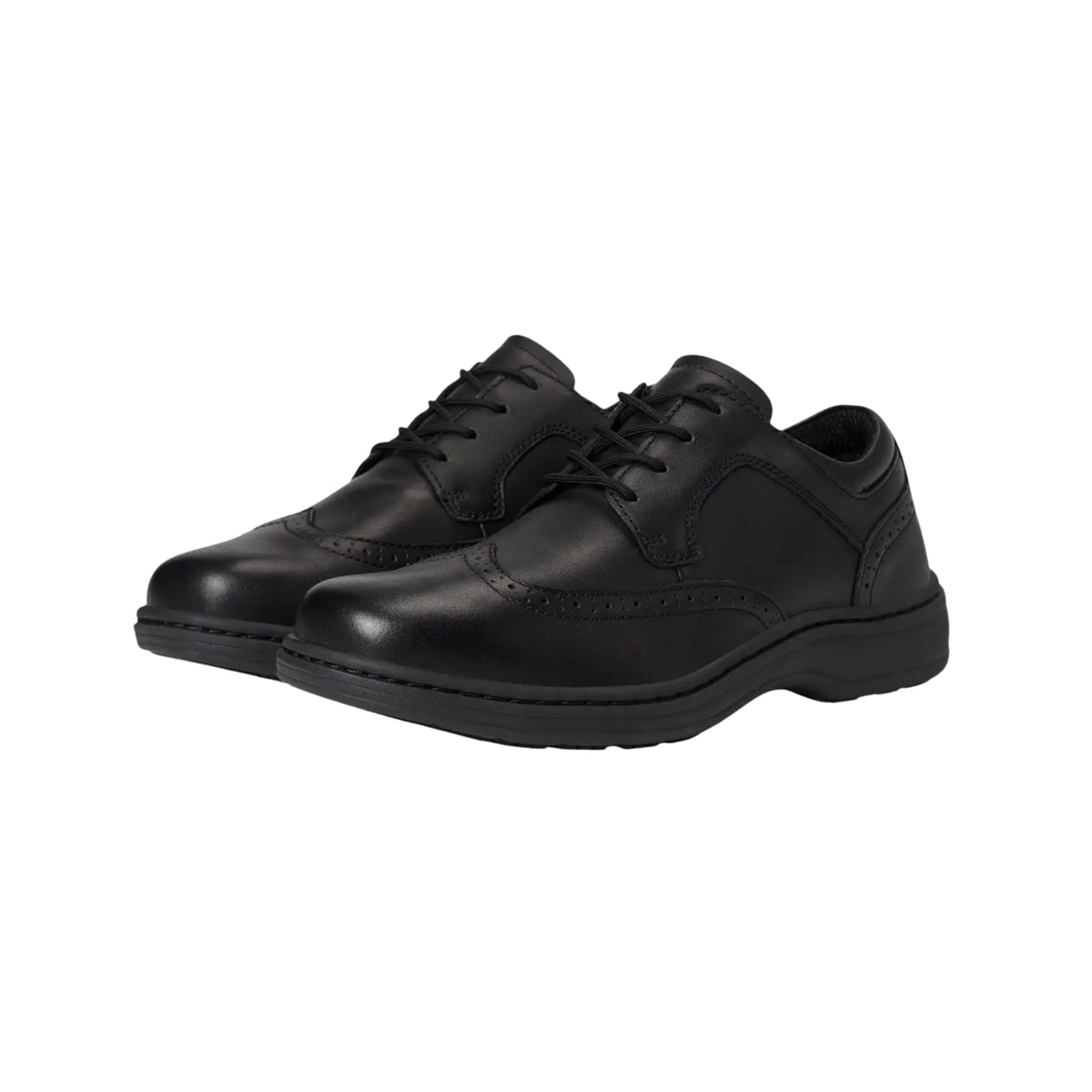 Orthofeet Men's Moreno Leather Orthotic Walking Shoes - Black