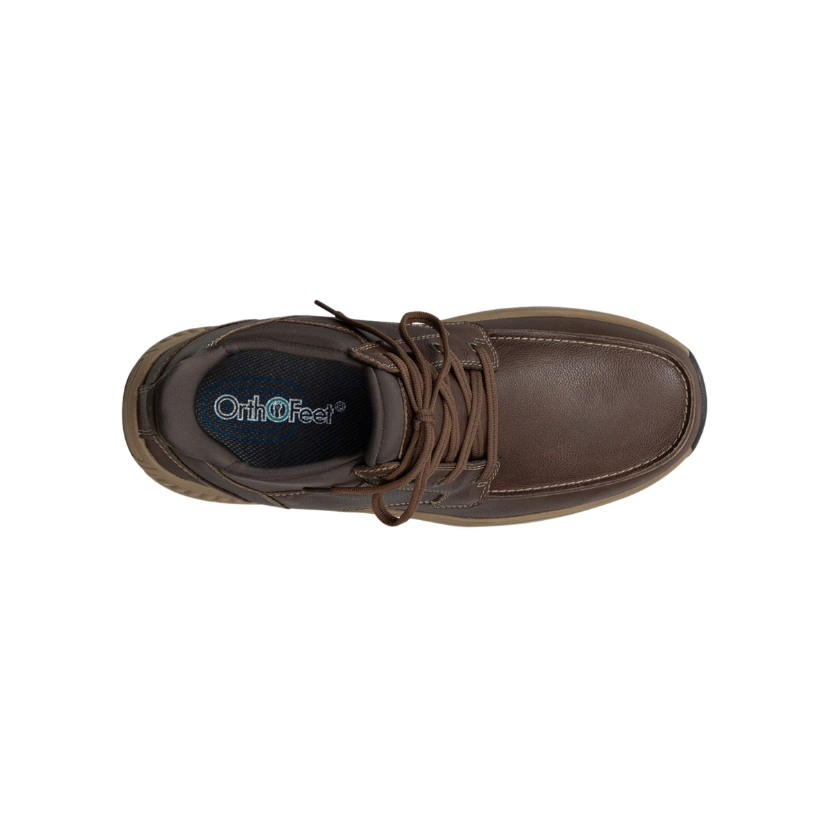 Orthofeet Men's Verno Hands-Free Slip-Resistant Leather Boot – Brown