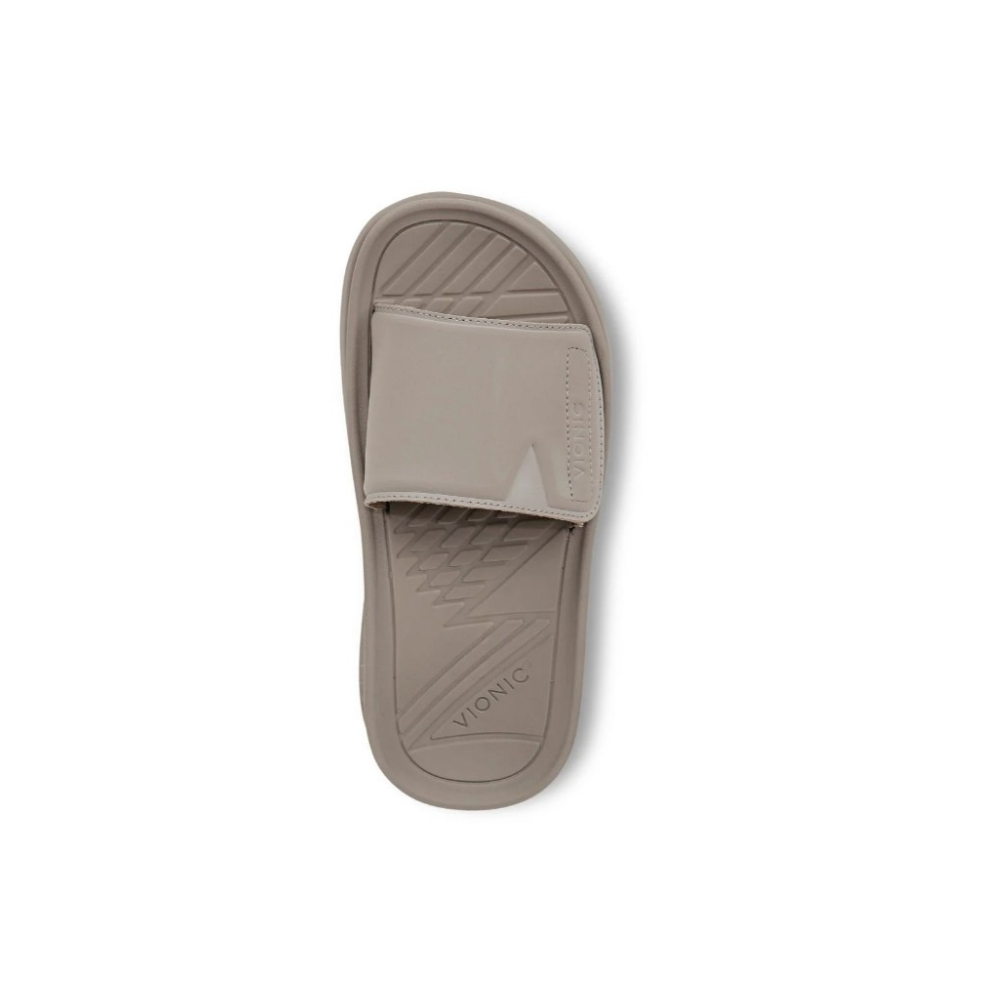 Vionic Rejuvenate Unisex  Supportive Recovery Slide Sandals - Cobblestone