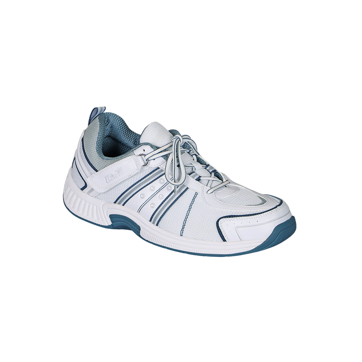 Orthofeet Men's Monterey Bay Tie-Less Athletic Sneakers – White