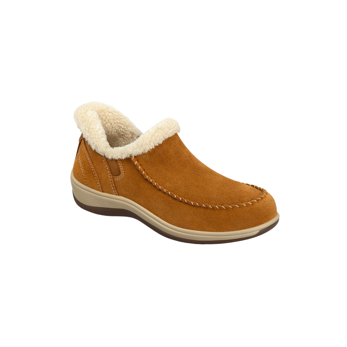 Orthofeet Women's Lorin Hands-Free Orthopedic Slipper Shoes - Camel