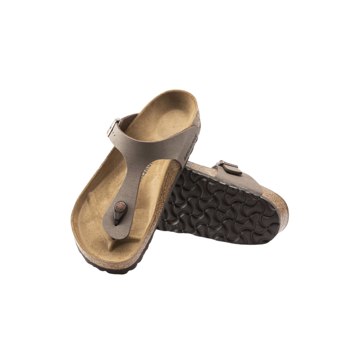 Birkenstock Gizeh – Birkibuc Women's Leather Thong Sandals Mocha 43751