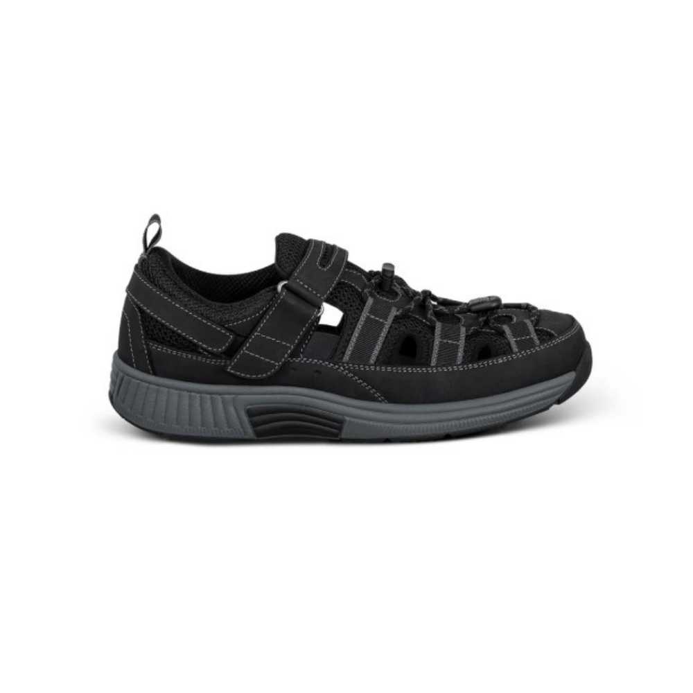 Orthofeet Clearwater Men's Fisherman Sandals - Black